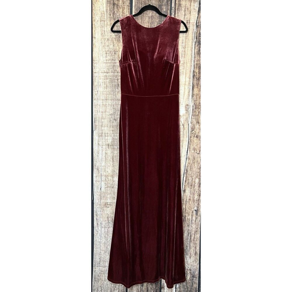 Revelry Cleo Velvet Romantic Rose Maxi Gown Size 10 Keyhole Back